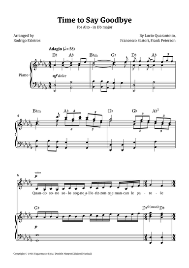 Time To Say Goodbye (arr. Rodrigo Faleiros)