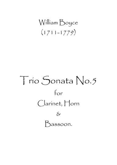 Trio Sonata No.5 (arr. Spence Bundy)
