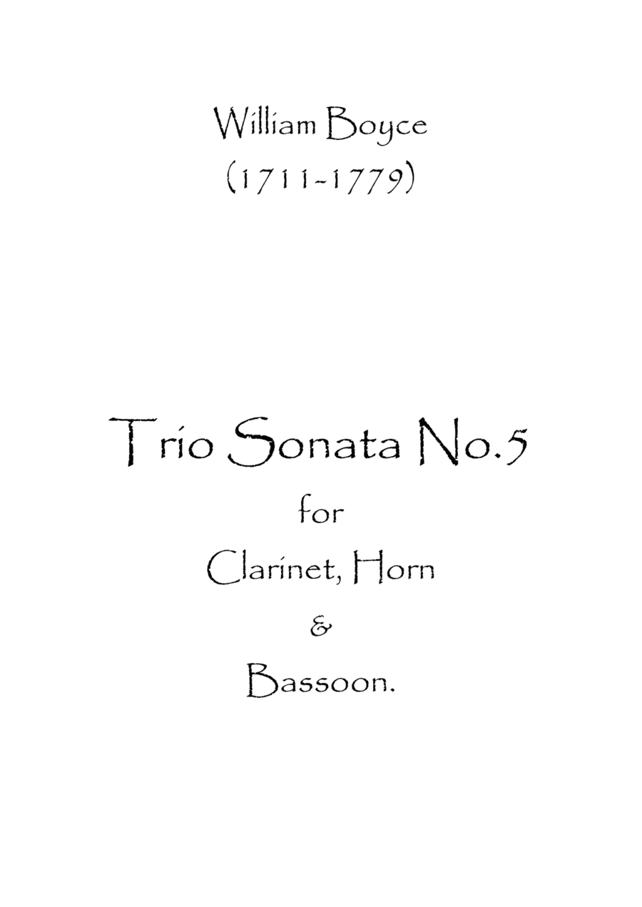 Trio Sonata No.5 (arr. Spence Bundy)