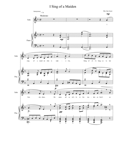 I Sing of a Maiden (anonymous poet)