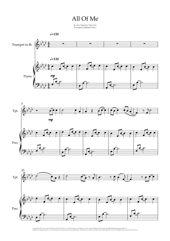 All Of Me (arr. Matthew pyeon)