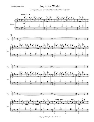 Joy to the World (arr. Joel Everett)