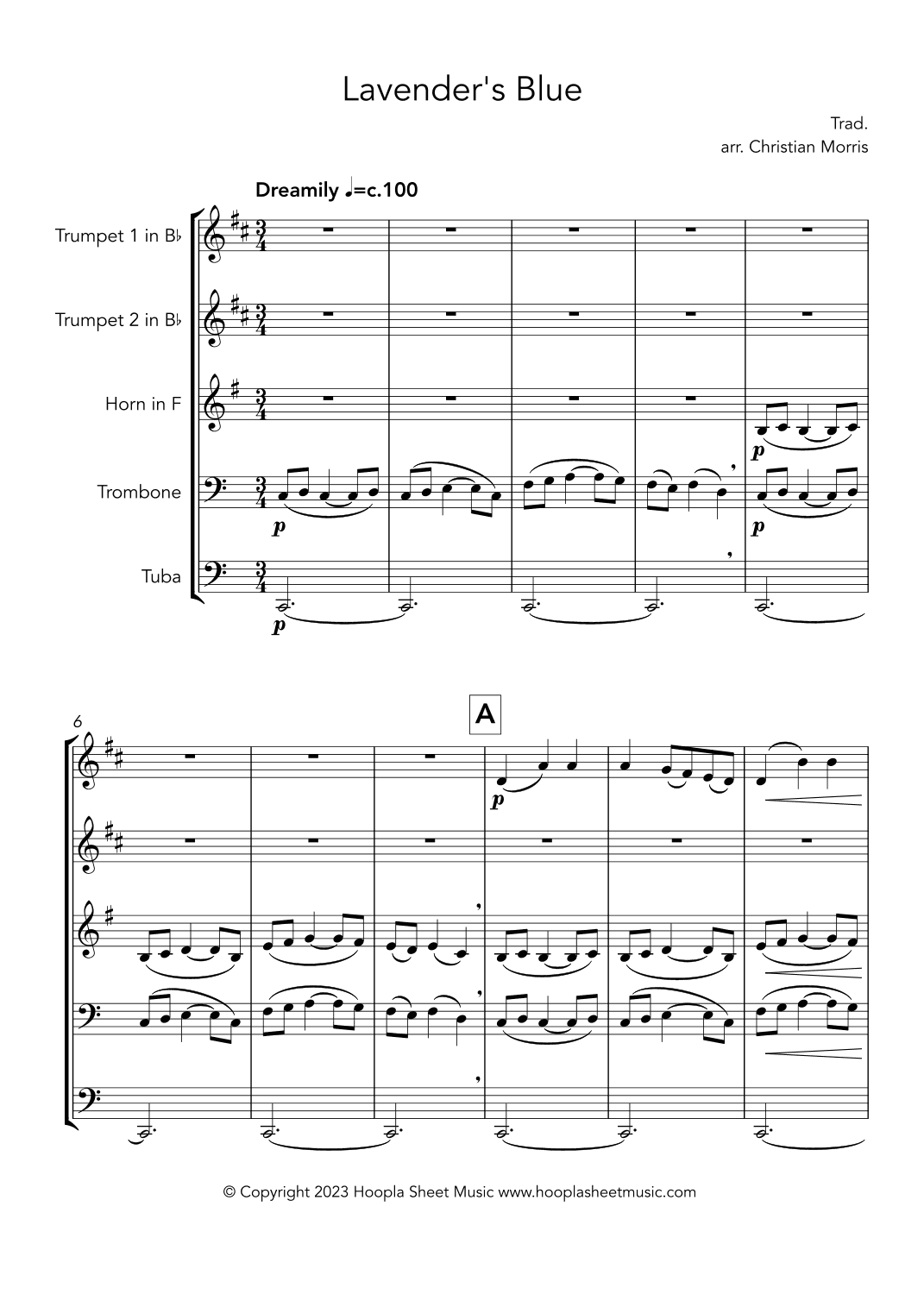 Lavender's Blue (arr. Christian Morris)