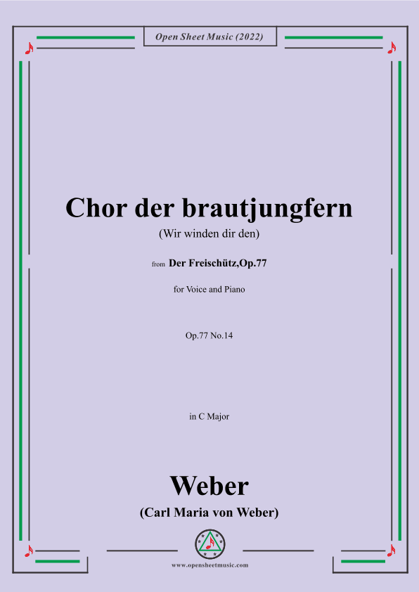 Weber-Chor der brautjungfern(Wir winden dir den) (arr. OSM Press)