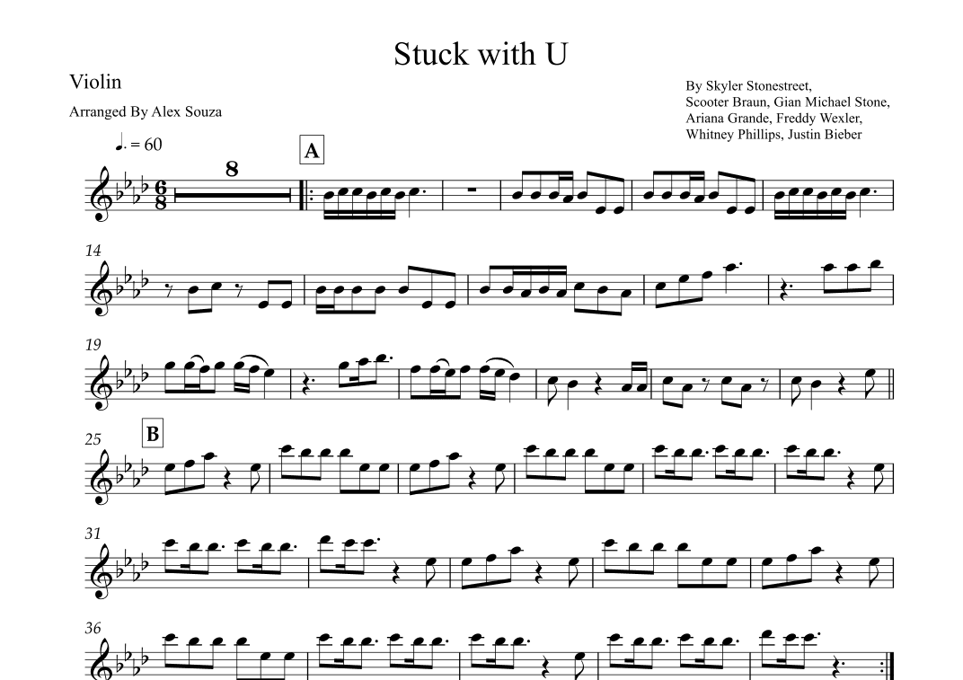 Stuck With U (arr. Alex Souza)