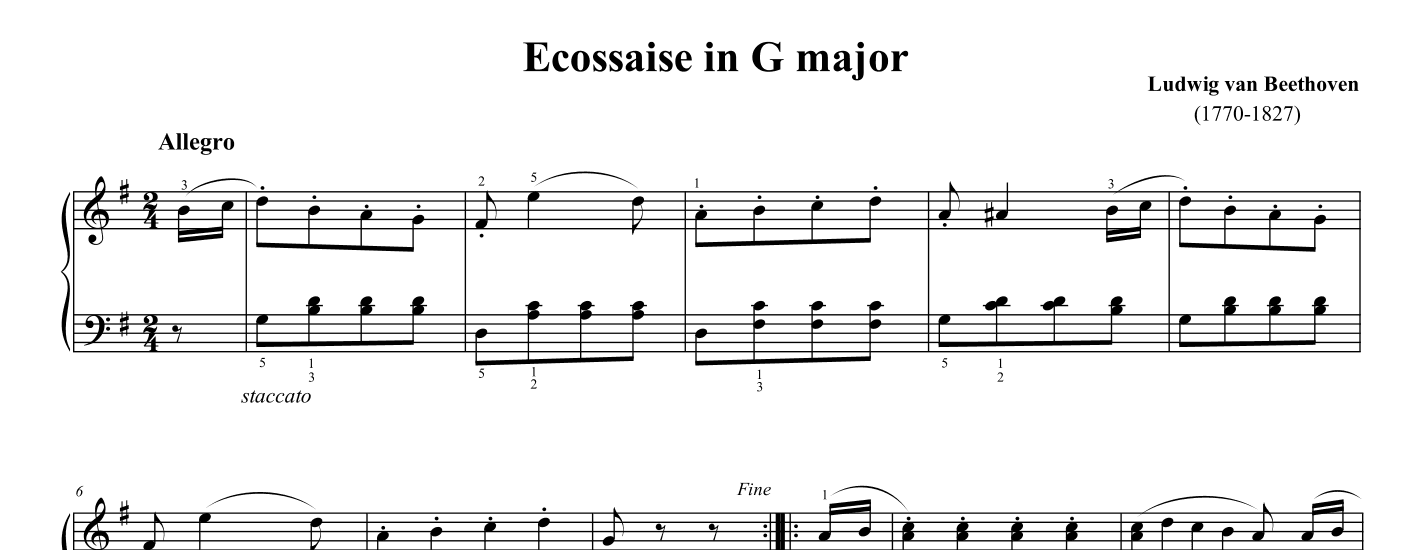 Beethoven Ecossaise in G Major (arr. Ben Choupak)