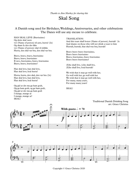 Skal Song (arr. Grace Christus)