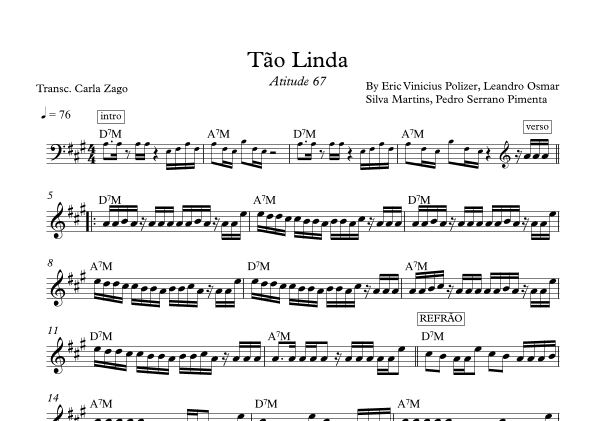 Tao Linda (arr. Carla Zago)