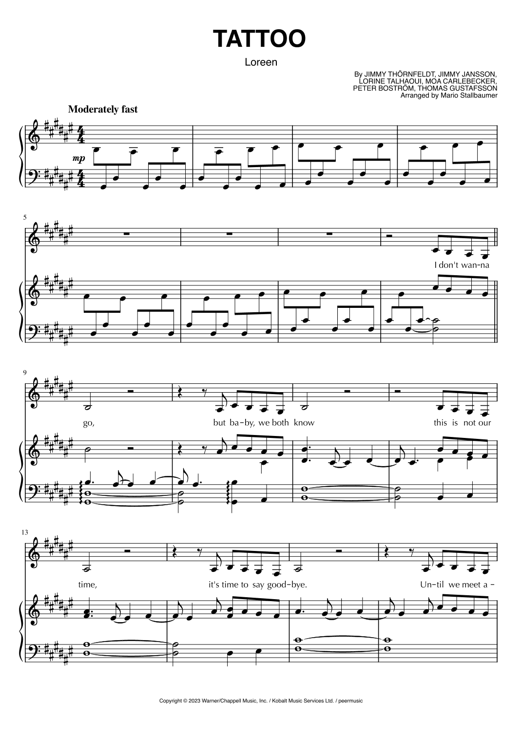 Tattoo (arr. Mario Stallbaumer)