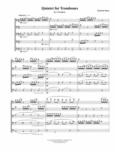 Quintet for Trombones