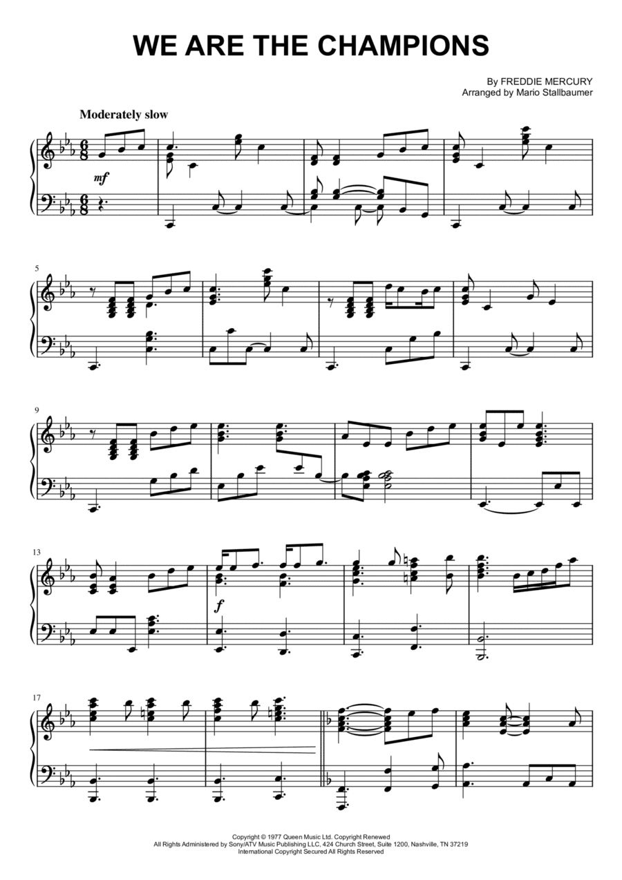 We Are The Champions (arr. Mario Stallbaumer)