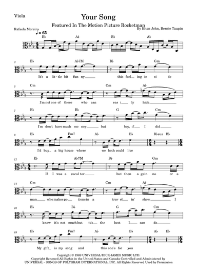 Your Song (arr. Rafaela Moreira)