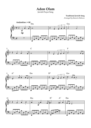 Adon Olam (Eternal Master) (arr. Kaiserin Rebecca)