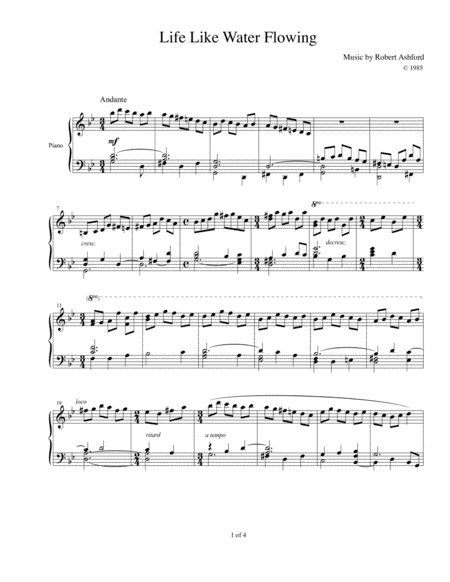 Life Like Water Flowing (Piano solo)