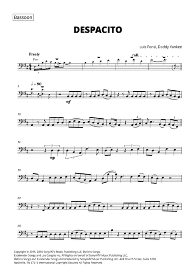Despacito (arr. Cadenza Editions)