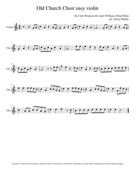 Old Church Choir (arr. Sylvia Phillips)