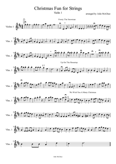 Christmas Fun for Strings, Violin 1 (arr. Julie McGhee)