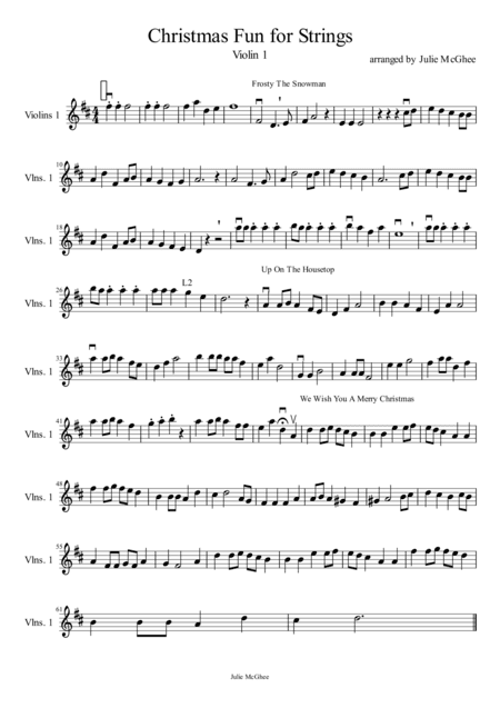 Christmas Fun for Strings, Violin 1 (arr. Julie McGhee)