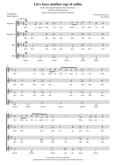 Let's Have Another Cup Of Coffee (arr. Mimi Magusin)