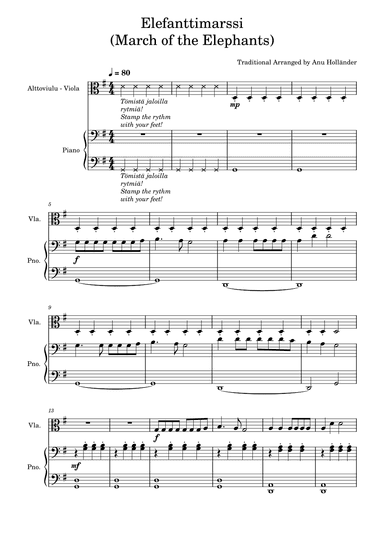 Soittosalkku: Elefanttimarssi - March of the Elephants (arr. Anu Holländer)