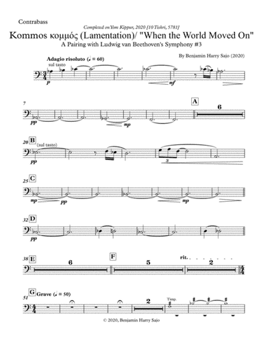 Kommos (Lamentation) / "When the World Moved On" - Contrabass