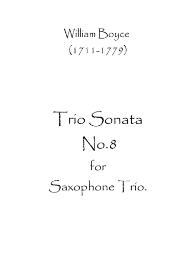 Trio Sonata No.8 (arr. Spence Bundy)