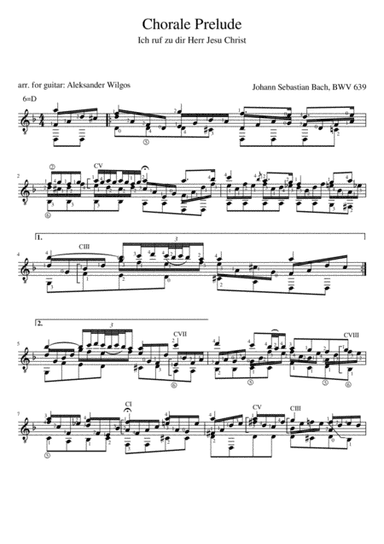 J. S. Bach - Chorale Prelude BWV 639, arr. for guitar (arr. Aleksander Wilgos)