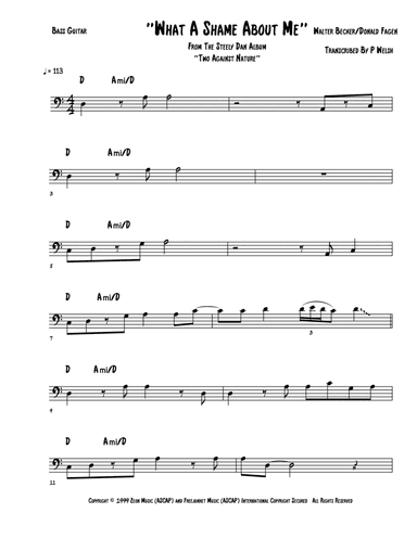 What A Shame About Me (arr. Accubass)