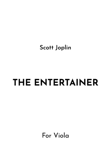 The Entertainer (arr. Jireh J.)