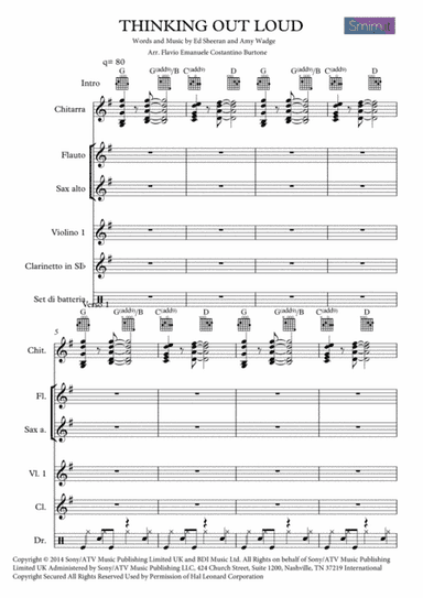 Thinking Out Loud (arr. Flavio Emanuele Costantino Burtone)