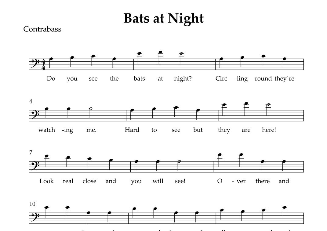 Bats at Night (arr. Wesley S. SIlva)