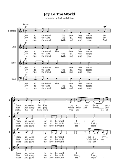 Joy To The World (arr. Rodrigo Faleiros)