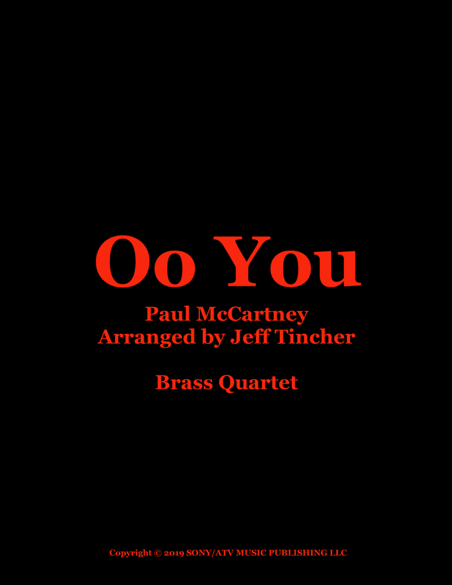 Oo You (arr. Jeff Tincher)