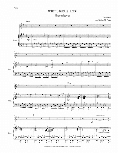 What Child Is This? (Greensleeves) (arr. Nathan M. Pontz)