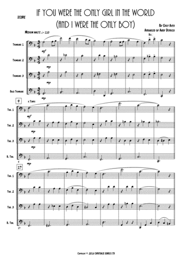 If You Were The Only Girl In The World (arr. Andy Derrick)
