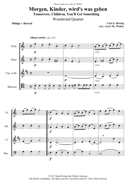Tomorrow, Children, You'll Get Something (arr. Gert Th. Walter)
