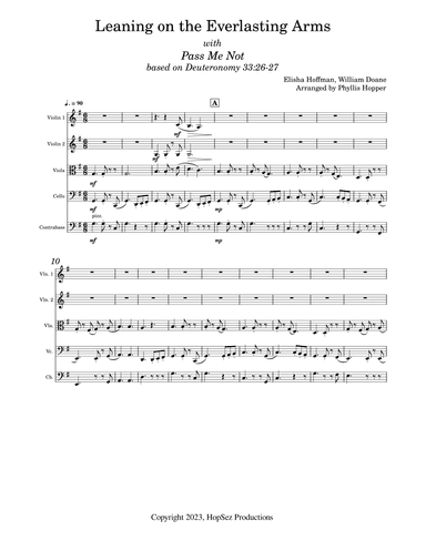 Leaning on the Everlasting Arms / Pass Me Not - String Orchestra (arr. Phyllis Hopper)