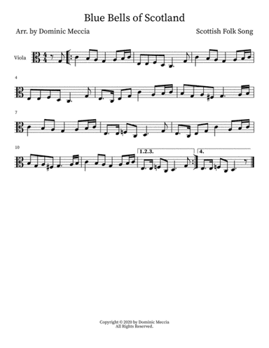 Blue Bells of Scotland (arr. Dominic Meccia)