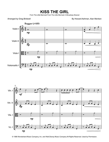 Kiss The Girl (arr. Greg Birdwell)