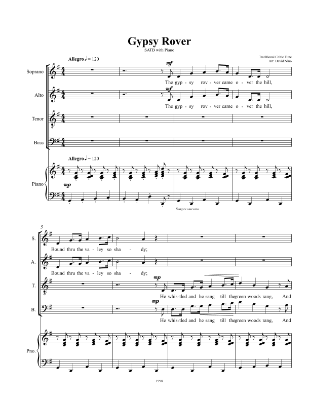 The Gypsy Rover (arr. David Nino)