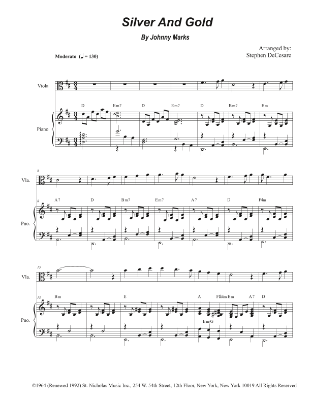 Silver And Gold (arr. Stephen DeCesare)