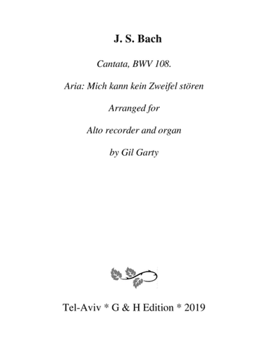 Aria: Mich kann kein Zweifel st (arr. Gil Garty)