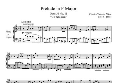 Prelude Opus 31 No. 11 in F Major (arr. Zachary Corbett)