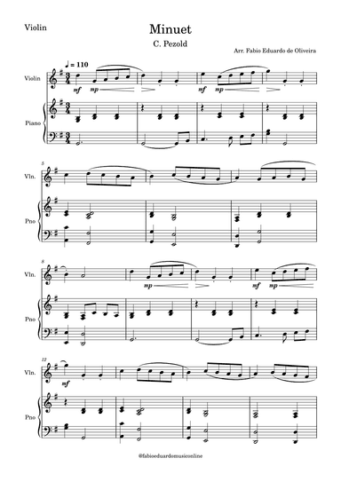 Minuet ("Bach") (arr. Fabio Eduardo de Oliveira)