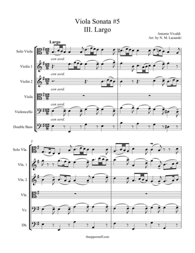 Sonata RV40 Movement III (arr. Nick Lacanski)