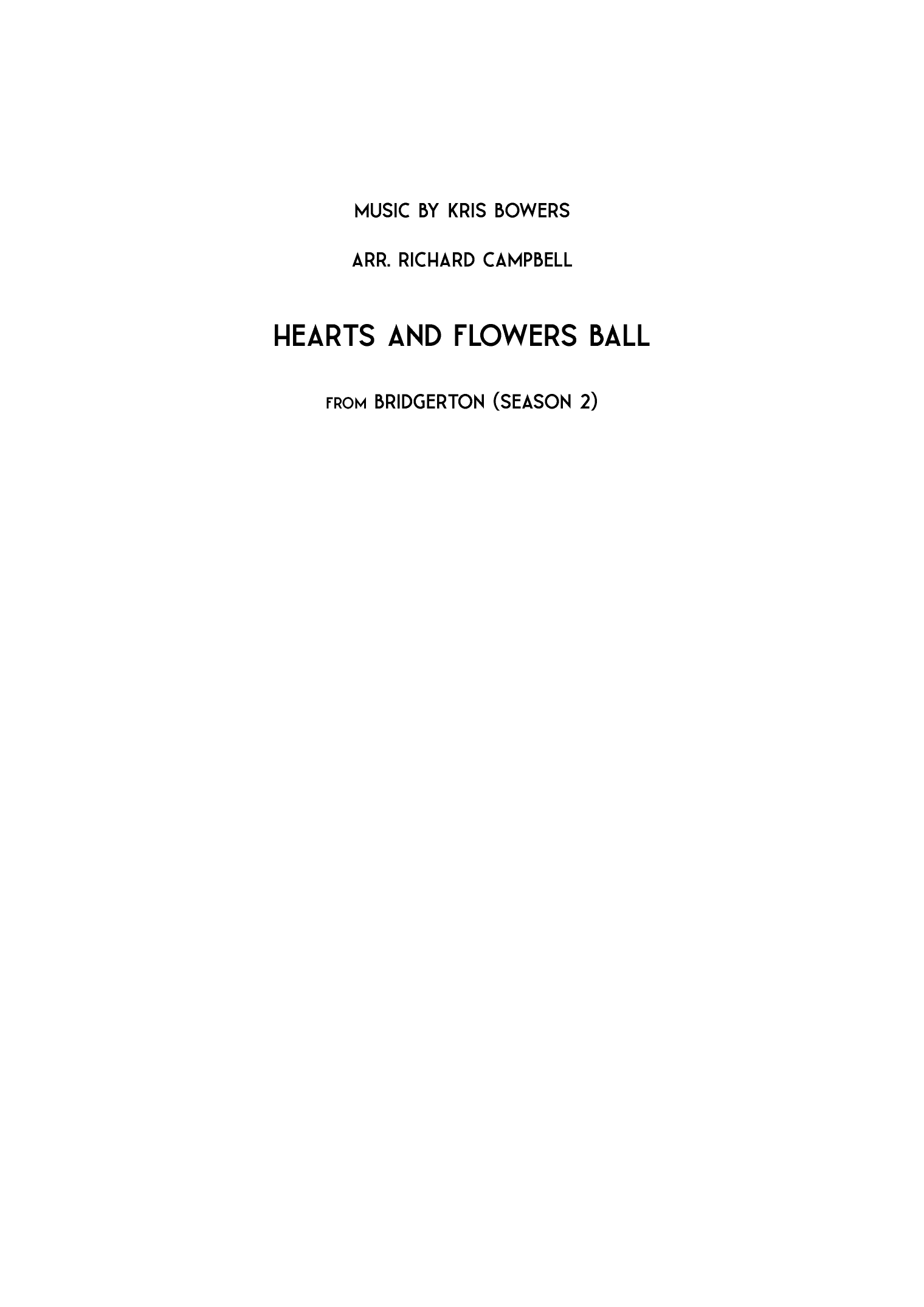 Hearts And Flowers Ball (arr. Richard Campbell)