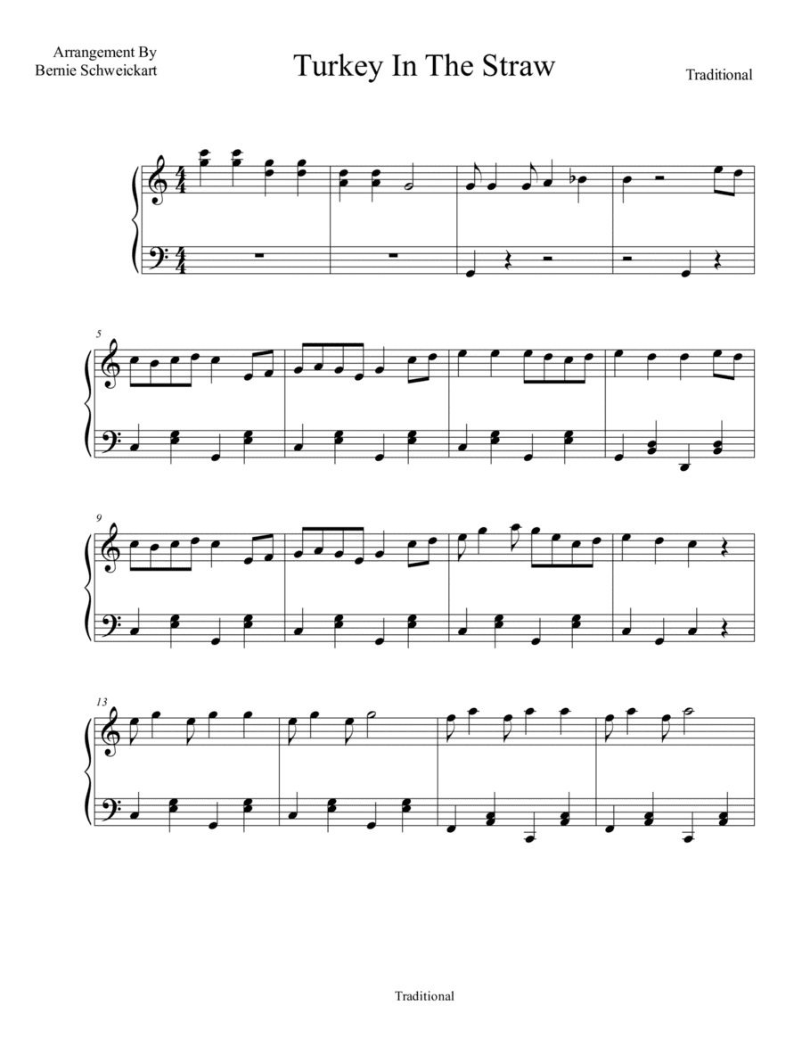 Turkey In The Straw (arr. Bernie Schweickart)