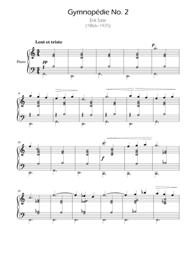 Gymnopedie No. 2 (arr. Ygor Nunes)
