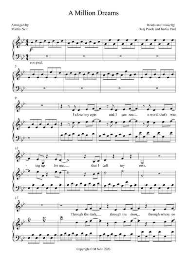 A Million Dreams (arr. Martin Neill)