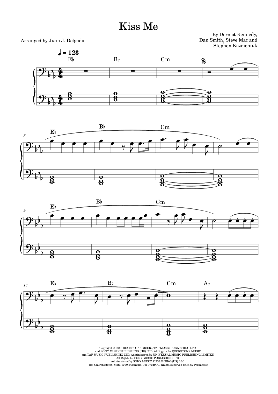 Kiss Me (arr. Juan J. Delgado)